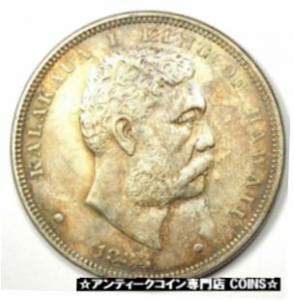 アンティークコイン コイン 金貨 銀貨 Hawaii Kalakaua Dollar Choice AU Details Rare Silver Coin