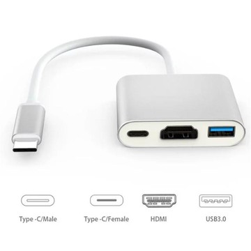 Type-C to HDMI轉換器USB擴展HUB適用蘋果電腦配件MacBook轉接頭【宜家良品百貨】