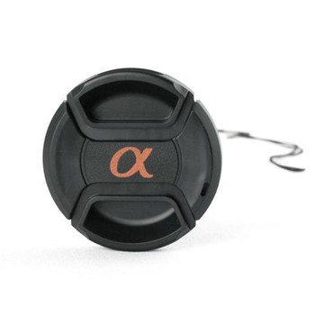 Green.L副廠Sony鏡頭蓋77mm鏡頭蓋C款alpha α字樣附孔繩