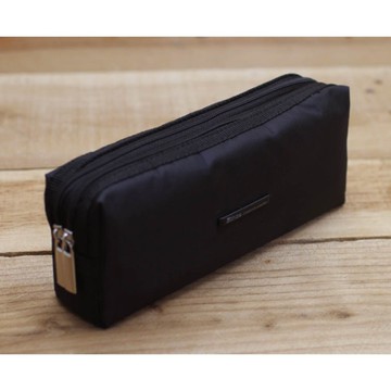 新雙層寬筆袋-黑色