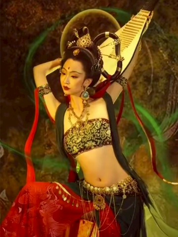 波西米亞民族風敦煌飛天舞蹈腰鏈耳環項鏈古套裝小楓同款漢服飾品