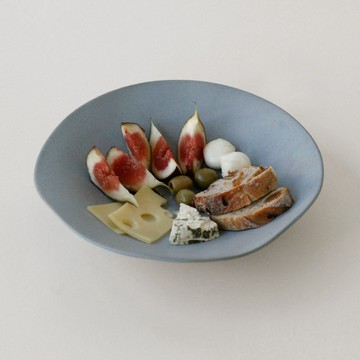 韓國 NR CERAMICS HIN 淺口餐碗 青石藍