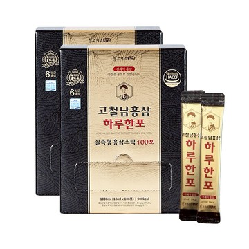 【高鐵男】高麗蔘黃金飲 100入X2盒(韓國原裝/台灣總代理公司貨)