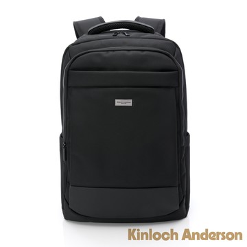 【Kinloch Anderson】Alfred 前袋拉鍊商務後背包-自信黑