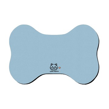 硅藻泥地墊 Set 2片 藍色骨頭墊 貓咪/狗狗/人適用  1組