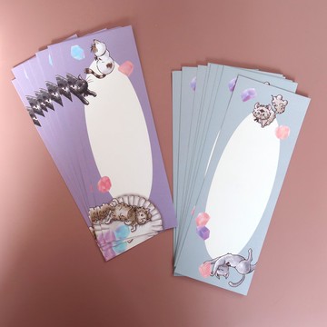 memo paper_寒氷貓咪長條便條紙組 (兩款)