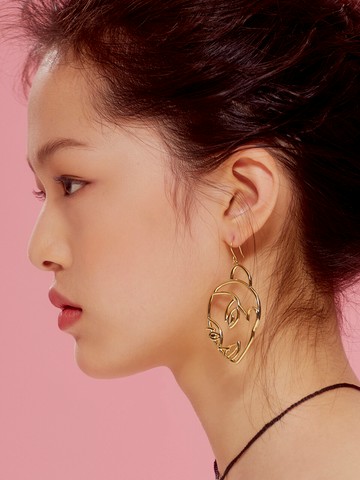Sassy Girl Drawing earring