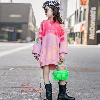 韓国子供服 トップス パーカー 防寒抜群 裏起毛仕様 キッズ 女の子 冬服 スウェット トレーナー フード付き プリント ゆったり ミドル丈 ピンク 可愛い 通販 Lineポイント最大get Lineショッピング