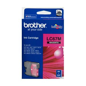 兄弟牌 BROTHER 紅色原廠墨水匣 / 盒 LC67M｜領券最高折$220