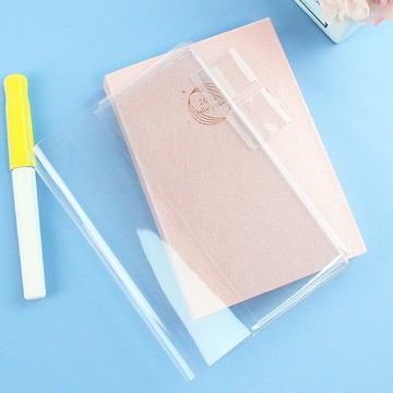 Chuyu A6/50K透明雙筆插書套/日誌手札手帳適用(無後口袋)
