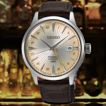 SEIKO精工 PRESAGE系列 調酒師 GMT機械腕錶 40.5mm (4R34-00J0J/SSK041J1)