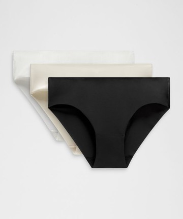 InvisiWear Mid-Rise Bikini Underwear 3 Pack Size Medium