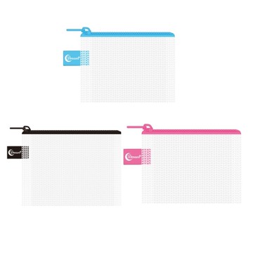 拉鍊收納袋(100K)-黑/藍/紅