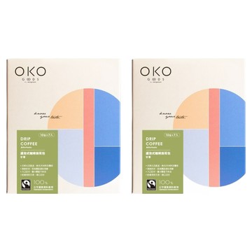 OKO 生態綠 濾泡式咖啡掛耳包 甘香綠  10g  7包  2盒