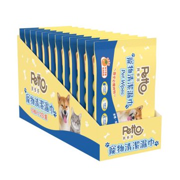 Petto貝多芬 寵物清潔濕巾 (10抽x72包/箱)