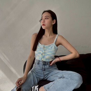 【Aa.chic】排釦混色珊瑚絨吊帶背心(四色).女裝/上衣/背心/針織【C154152】