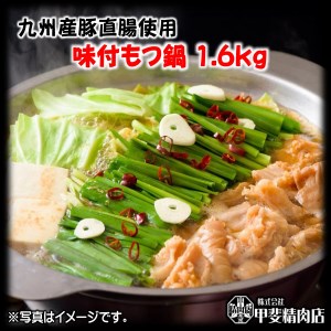 もつ鍋 九州産 豚もつ鍋  400g×4袋 1.6kg [甲斐精肉店 宮崎県 日向市 452060116] 数量限定 ホルモン 鍋 具材 肉 もつなべ 味付け肉 味付