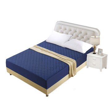 JOJO 大和抗菌床包式雙人防水舖棉保潔墊 深藍 台灣製(B0070-BM)