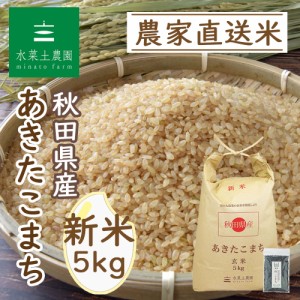 新米 令和5年産 米 お米 玄米 5kg 秋田県産 あきたこまち 古代米30g付き