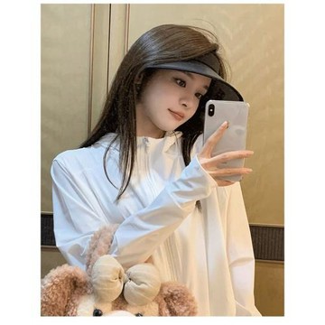白色冰絲防曬衣女款夏季2026新款防曬服寬松小個子薄外套上衣開衫