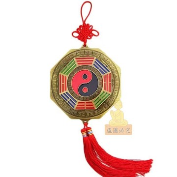 台灣出貨🔥八卦鏡 生肖鏡 太極鏡 吊飾鏡 裝飾鏡 居家用鏡 庭院鏡 招財鏡 辟邪鏡 潮流款開光玻璃生肖太極八卦鏡車內吊飾