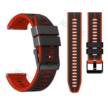 20 毫米 22 毫米高品質雙色矽膠錶帶快速釋放錶帶 Garmin Venu 2 Plus SQ SQ2 Move Tr
