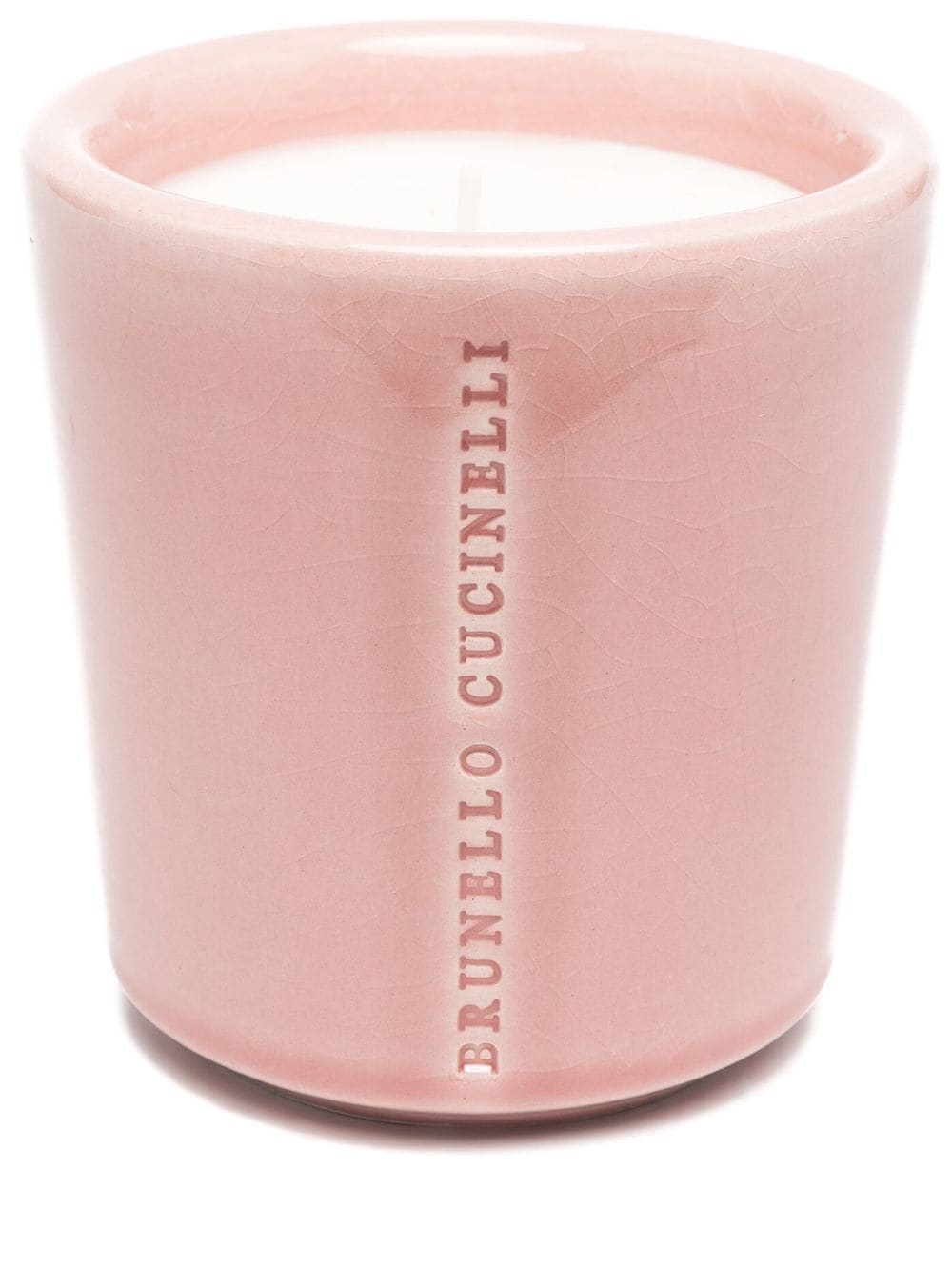 Brunello Cucinelli - Ebano-scented wax candle - unisex - ceramic/Wax - One Size - Pink