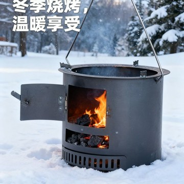 全場免運🔈户外新款烤火炉烧烤围炉引火点碳桶多功能木炭炉露营野外柴火炉