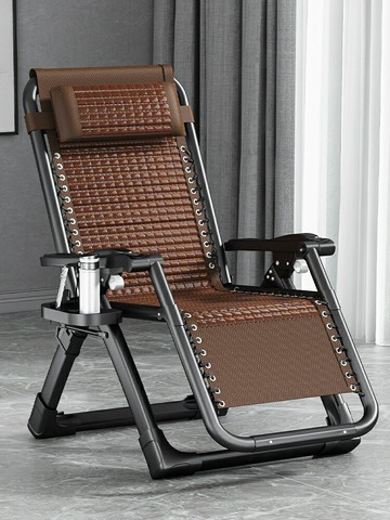 竹涼躺椅折疊午休陽臺家用休閑結實耐用可睡椅子老人夏天坐睡兩用