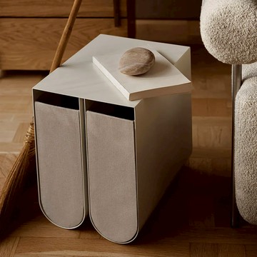 Kristina Dam Studio Curved 收納盒 米白色 - 收納籃 S