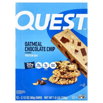Quest Nutrition, 蛋白棒，燕麥巧克力片，12 條，每條 2.12 盎司（60 克）