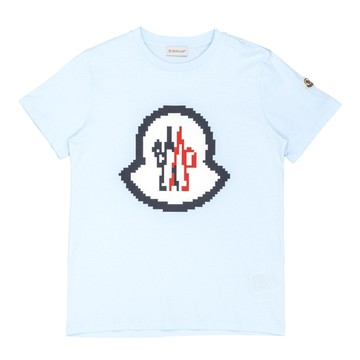 Moncler Enfant Kids logo 圖案藍色 T-Shirt