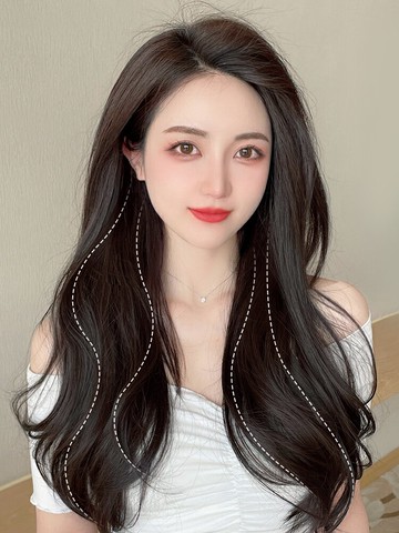 一片式U型卷發假發片女 蓬松增發量長發接發片隱形無痕輕薄卷發片