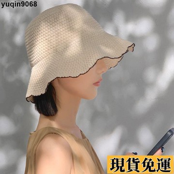 🌸限時免運🌸 【1680人收藏】2025爆款適合短髮的帽女夏天薄款透氣春秋遮陽防曬編織線漁夫帽