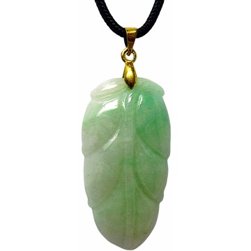 雕琢花朵細膩綠水 天然A貨翡翠玉石吊墜子項鍊PP61