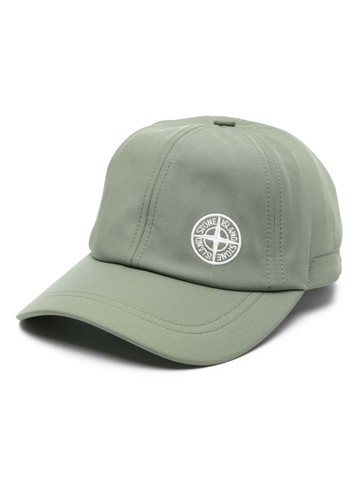 Stone Island - embroidered-logo baseball cap - men - Polyester/Elastane/Polyurethane Resin/Polyester/Cotton - M - Green