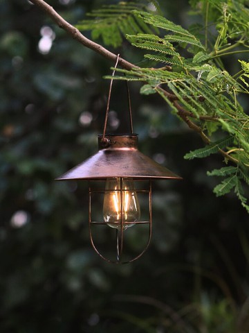 太陽能庭院燈花園別墅戶外走道燈懷舊復古馬燈室外防水小夜燈鐵藝