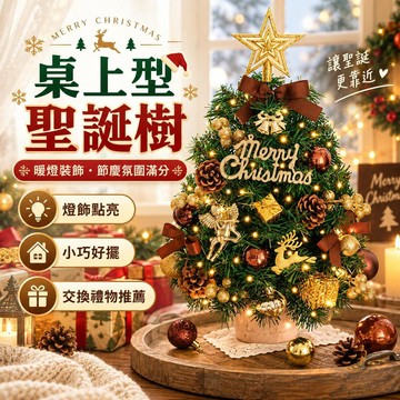 【桌上聖誕樹】DIY發光聖誕樹 小型桌面擺件 聖誕節裝飾材料包 居家節慶佈置 INS風