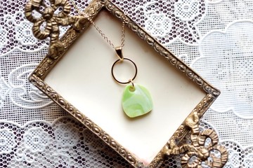 【黏土藝術】風樹 - 樹脂黏土零件與金屬環項鍊墜飾