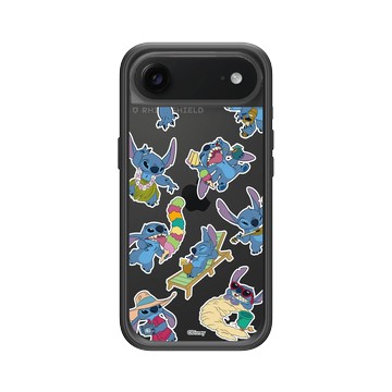 iPhone Air Mod NX -邊框背蓋組合 (相機按鈕) 黑 - 迪士尼-史迪奇 Disney Stitch - 貼紙系列-夏威夷舞蹈