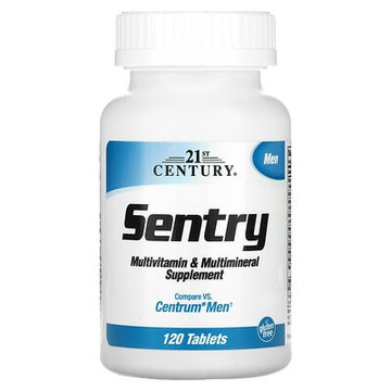 21st Century, Sentry Men，男士多維生素礦物質補充劑，120 片