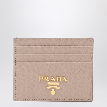 Powder-pink Saffiano cardholder