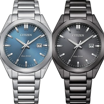 CITIZEN 星辰 光動能 日期顯示 八角形錶殼 腕錶 38MM (BM7620-83M/BM7625-80H)