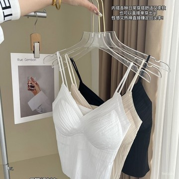 台灣出貨 【百搭時尚】法式小吊帶背心女帶胸墊美背設計感小衆純慾打底內搭修身顯瘦上衣0414 WT5Z