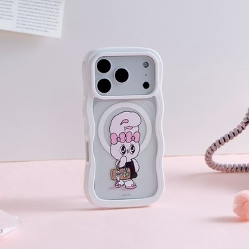 艾絲樂小兔提包購物雲朵波波MagSafe iPhone手機殼