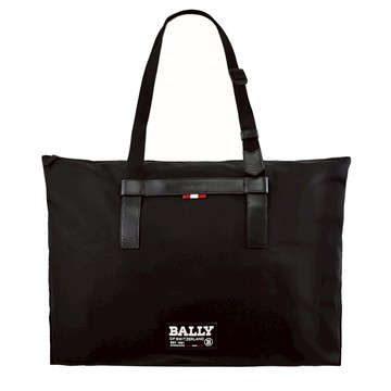 BALLY 6235481 ON THE GO 摺疊帆布托特包.黑-附手拿包