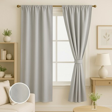 樸雅遮光DIT窗簾(紫色/淺灰色)200*165cm 不含窗簾軌道