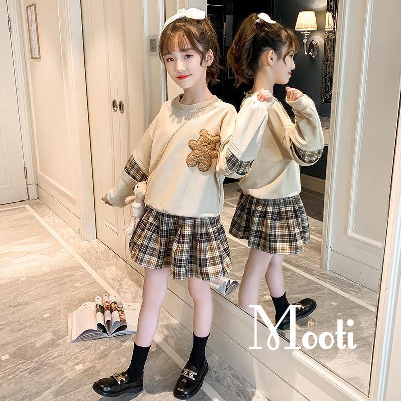 子供服 セットアップ 女の子 キッズ パーカー長袖 春秋 秋着 上下セット 2点セット 韓国 ジュニア スカート チェック柄 可愛い おしゃれ 通学着22新品 通販 Lineポイント最大0 5 Get Lineショッピング