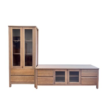 【MUNA家居】米倫8.7尺L櫃/高櫃+6尺電視櫃