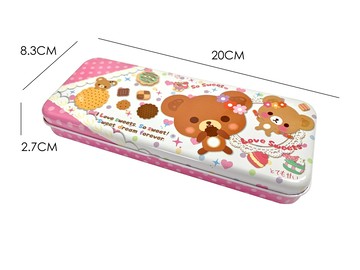 雙層鐵口鉛筆盒 【粉紅可可熊】【領券800折50最高再折千】12/31止